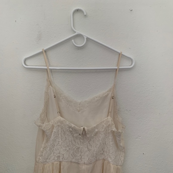 Lace Off White Spaghetti Strap Boho Dress - Picture 2 of 5